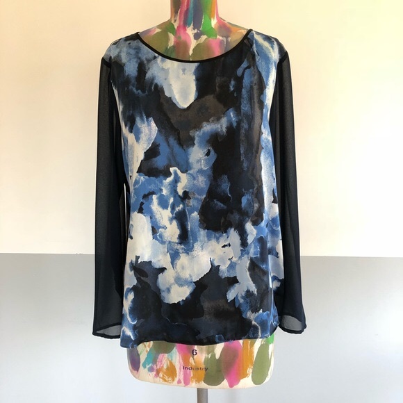 DKNY watercolor blouse - Picture 2 of 7